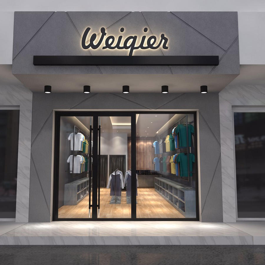 沿街商铺立体门头智能贴图样机