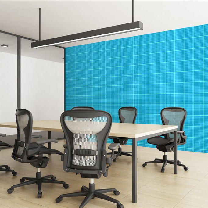 公司企业前台形象墙室内贴图样机设计模板效果VI素材PSD分层