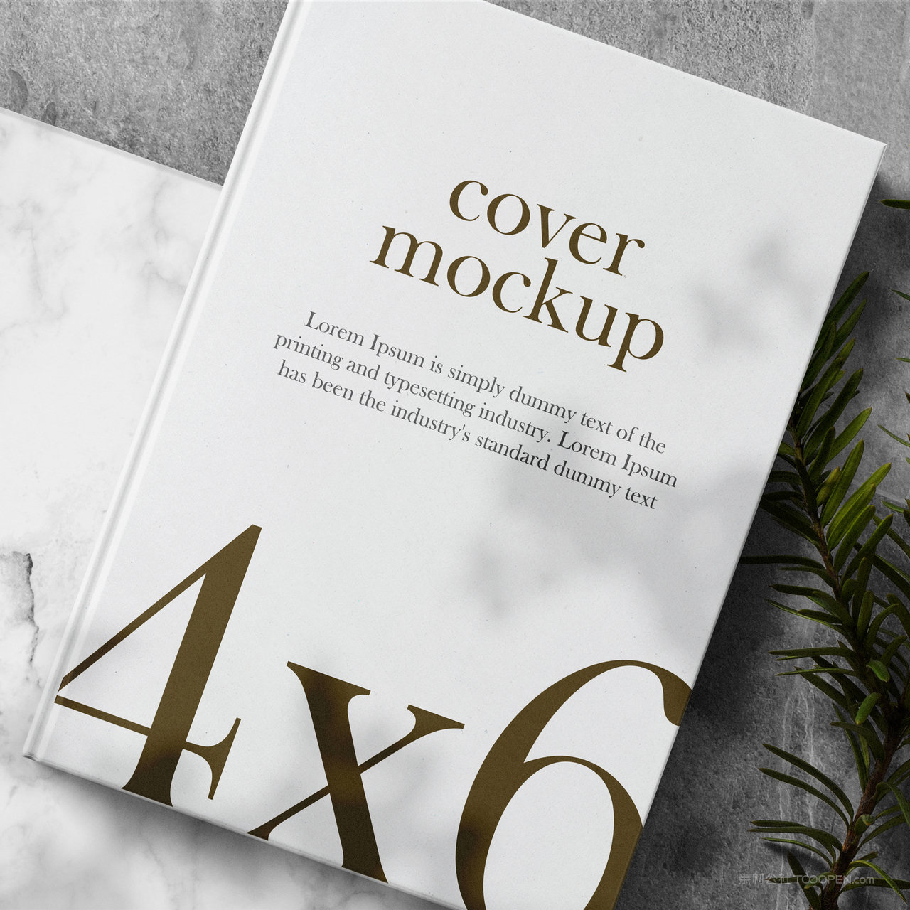 俯视图画册书籍封面贴图样机