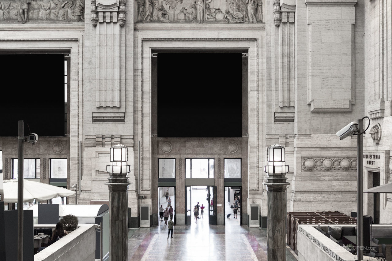 城市地铁电梯广告户外投放横图户外广告牌样机 (5)