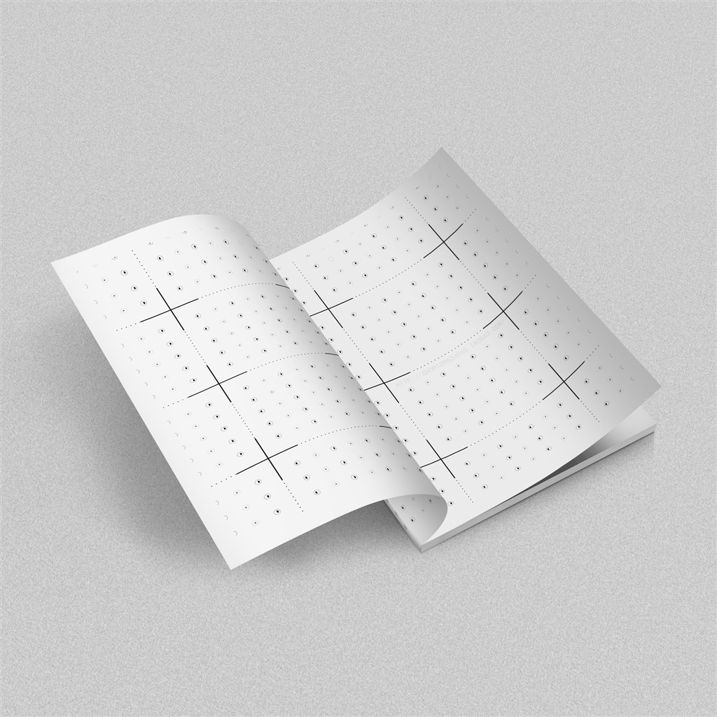 翻开的白色画册宣传册样机