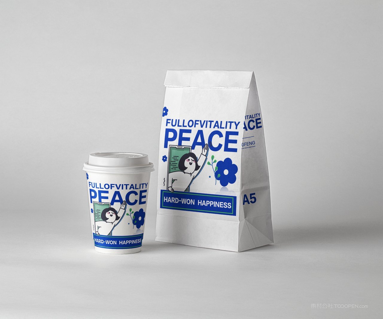 奶茶咖啡蓝色vi应用样机 (12)