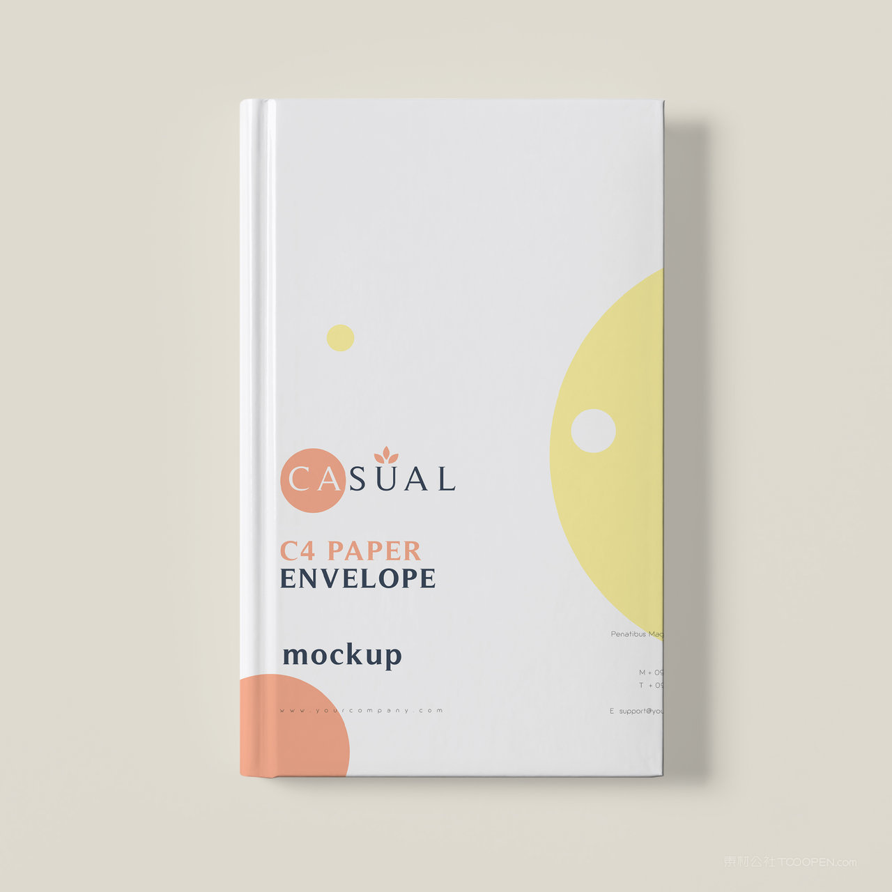 精装书籍产品画册封面贴图样机