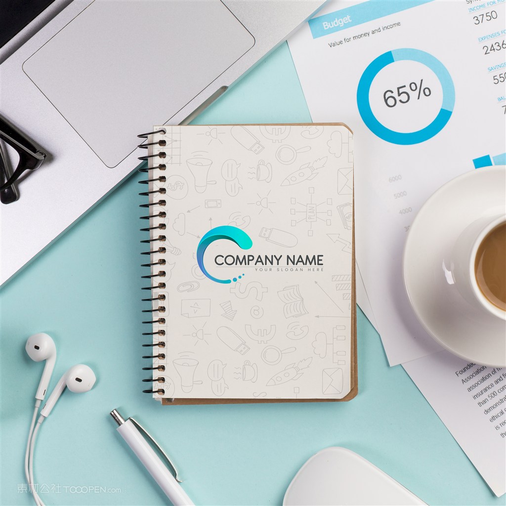 办公桌面笔记本贴图样机