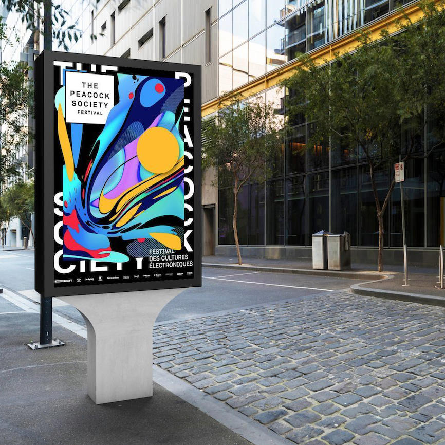 街边灯箱高清装饰画商业海报样机