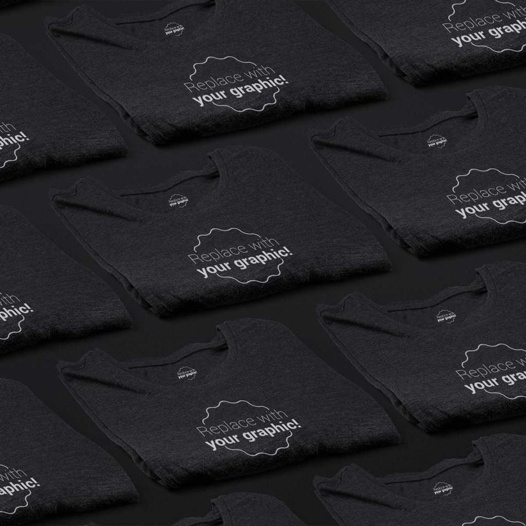 黑色t恤包装样机贴图模板