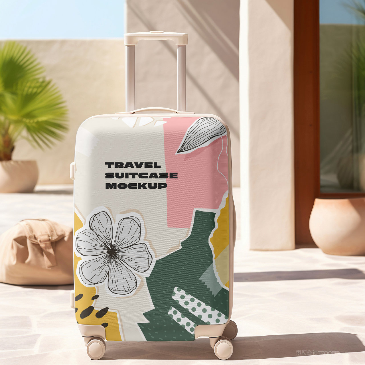 网红爆款行李箱贴图样机