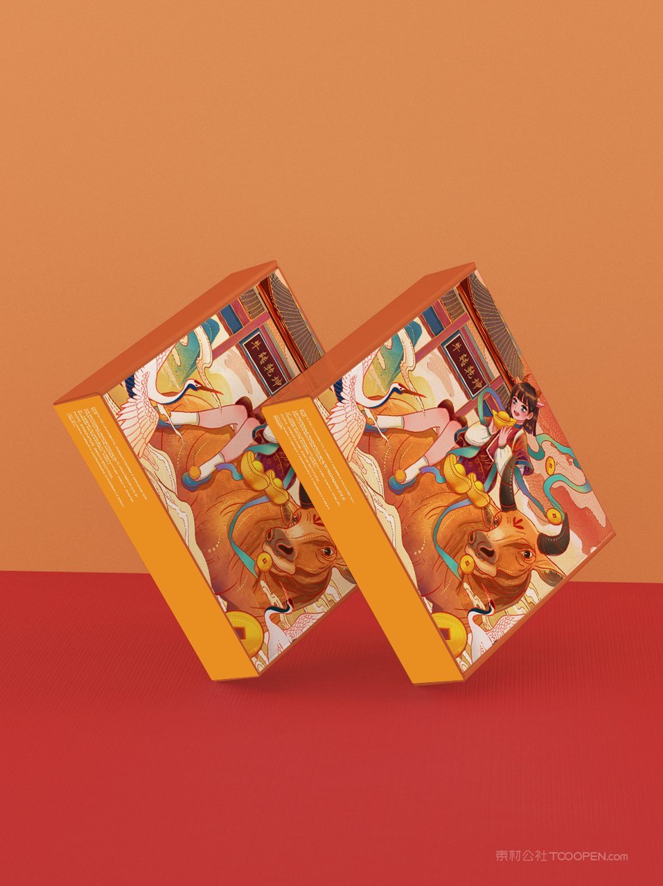 国潮牛文创贺岁礼盒样机