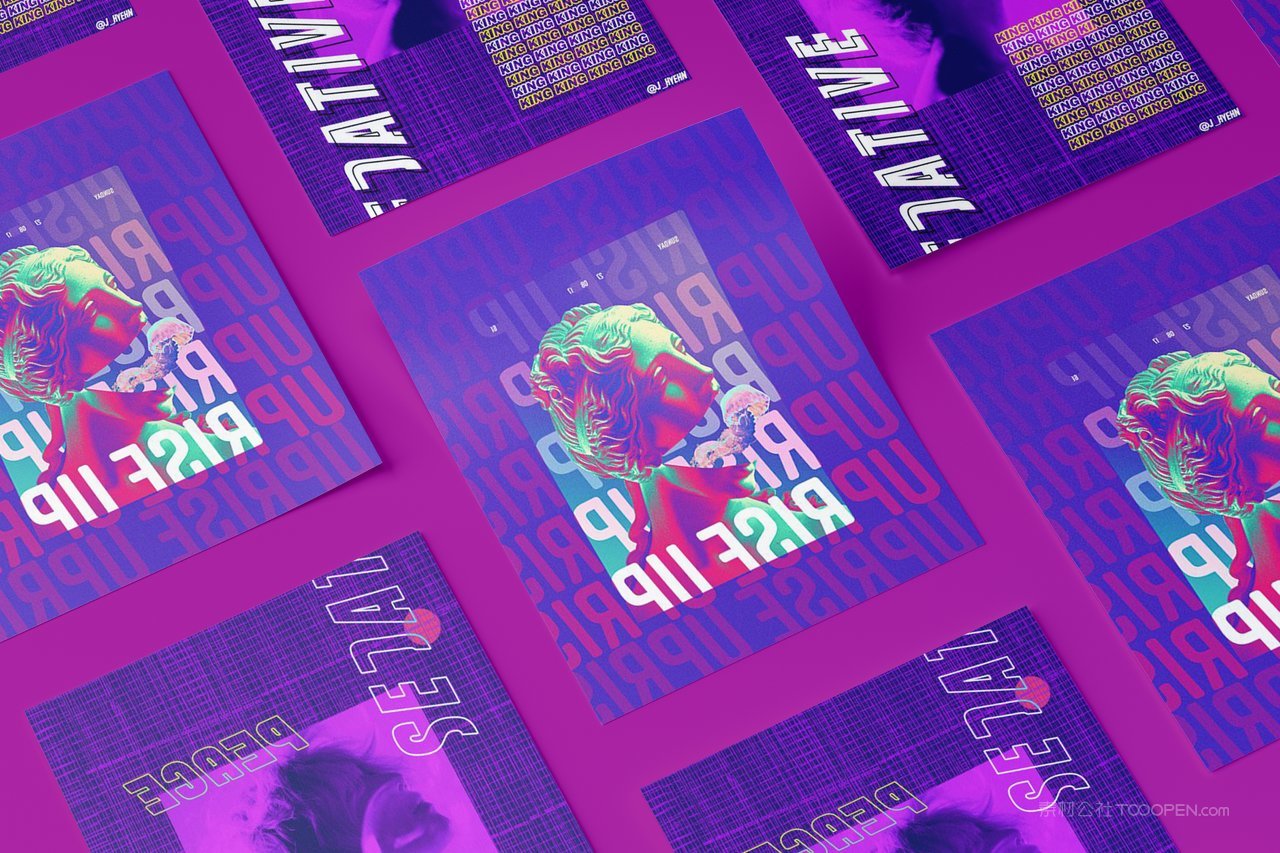 潮流海报展示场景样机 (6)