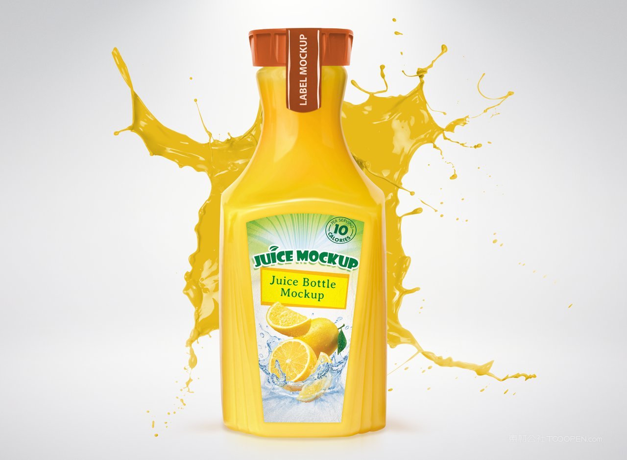 黄色果汁瓶包装样机 (5)