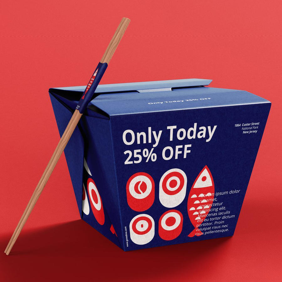 日式餐饮品牌食品包装盒样机 (8)