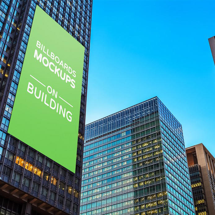 楼宇外立面大型广告牌样机图片下载