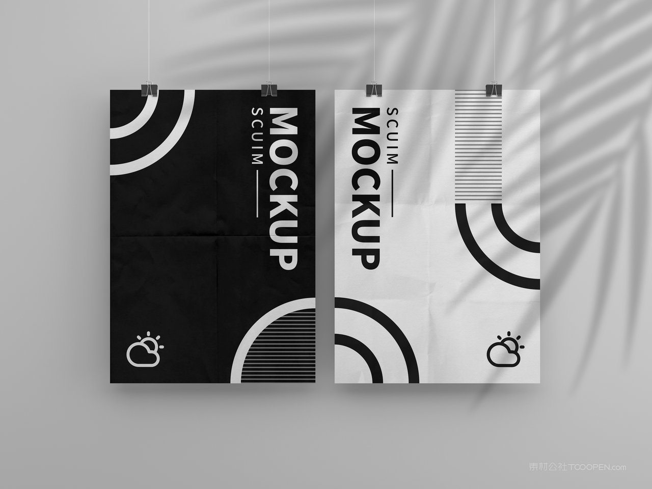 悬挂海报文艺场景样机 (2)