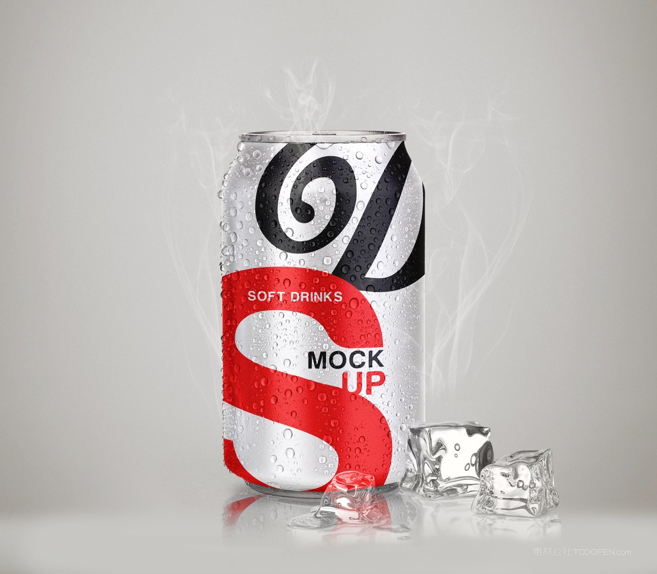 冰可乐饮料瓶装包装样机