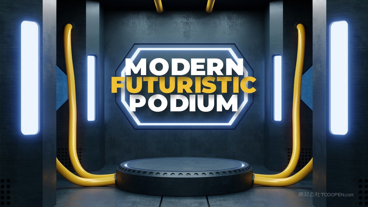 未来炫酷科幻科技机械风logo展示样机 (2)