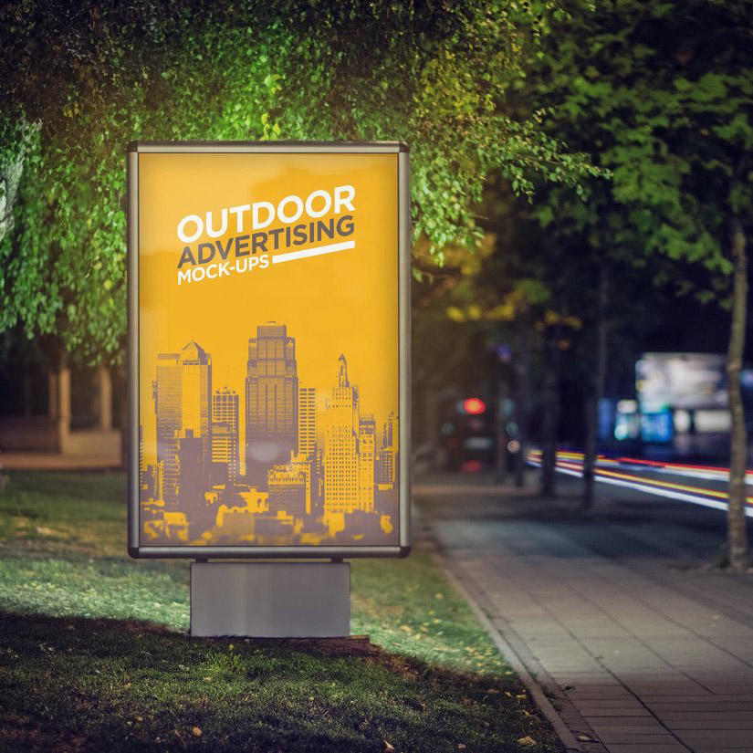 户外灯箱广告样机