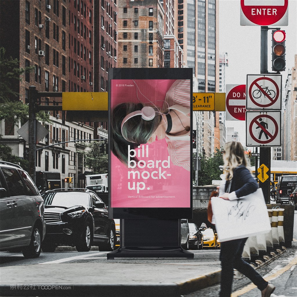 候车占灯箱广告贴图样机