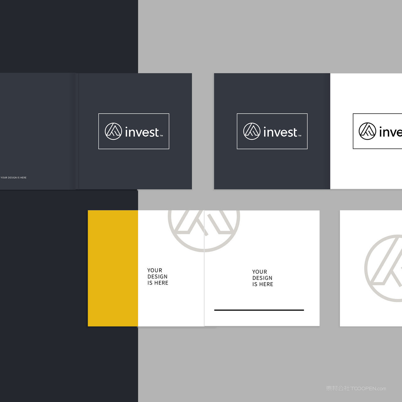 投资公司VI画册贴图样机