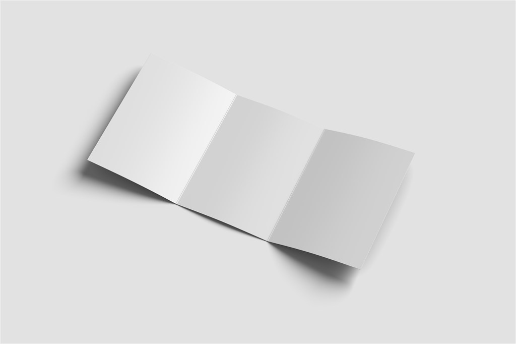 32开三折页样机模板PSD分层素材