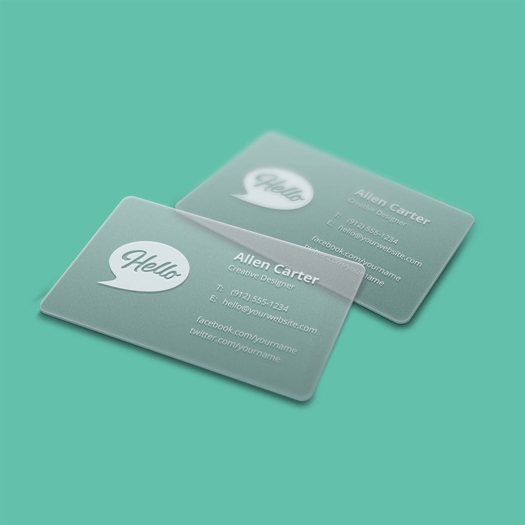 PV透明名片设计模板样机