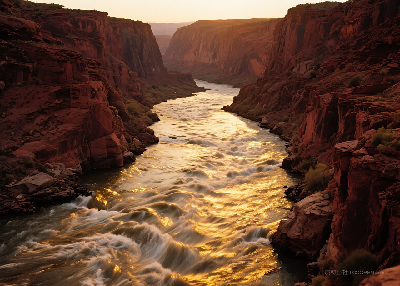 天空山水景观唯美高清自然山峰河流风景
