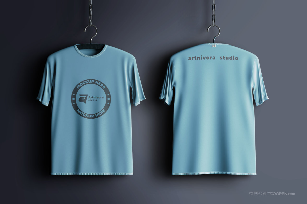 t恤服装logo样机