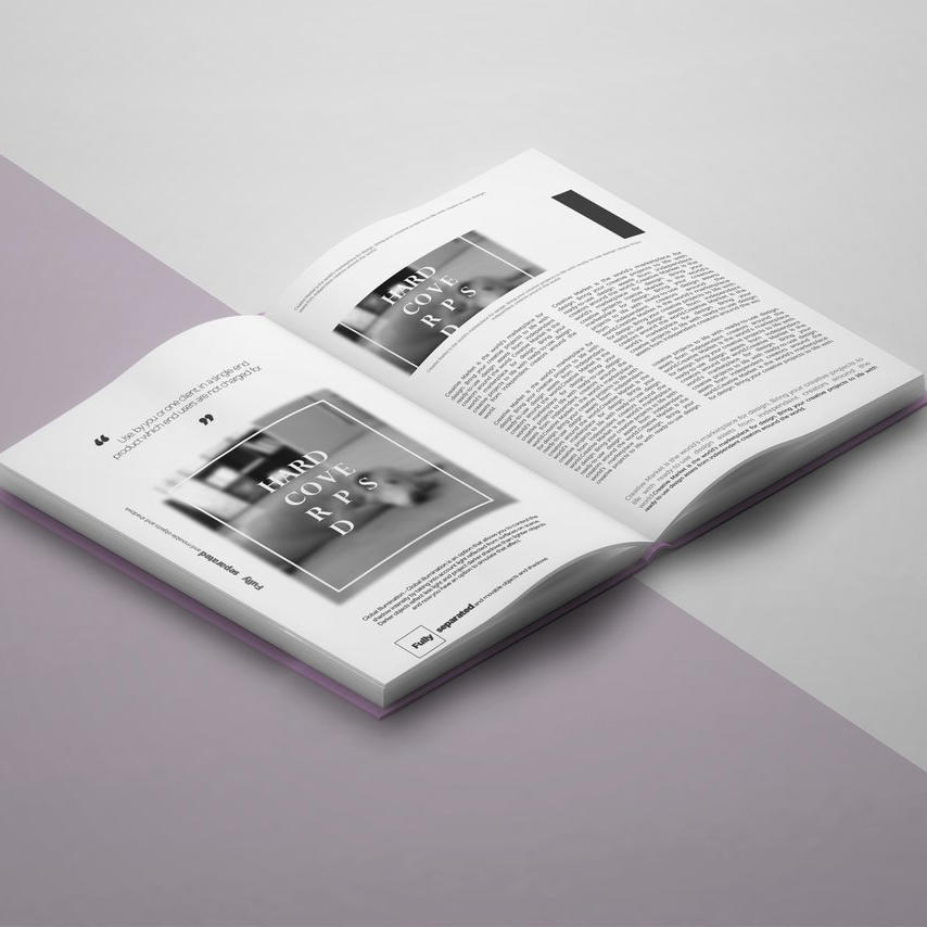 简洁商务打开的宣传画册企业ps样机 (3)