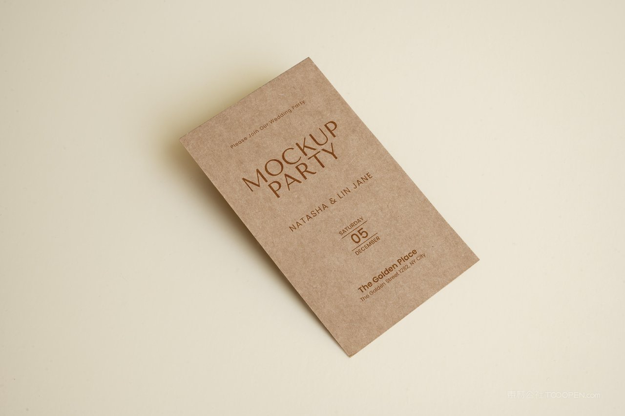 文艺纸质名片光影场景样机