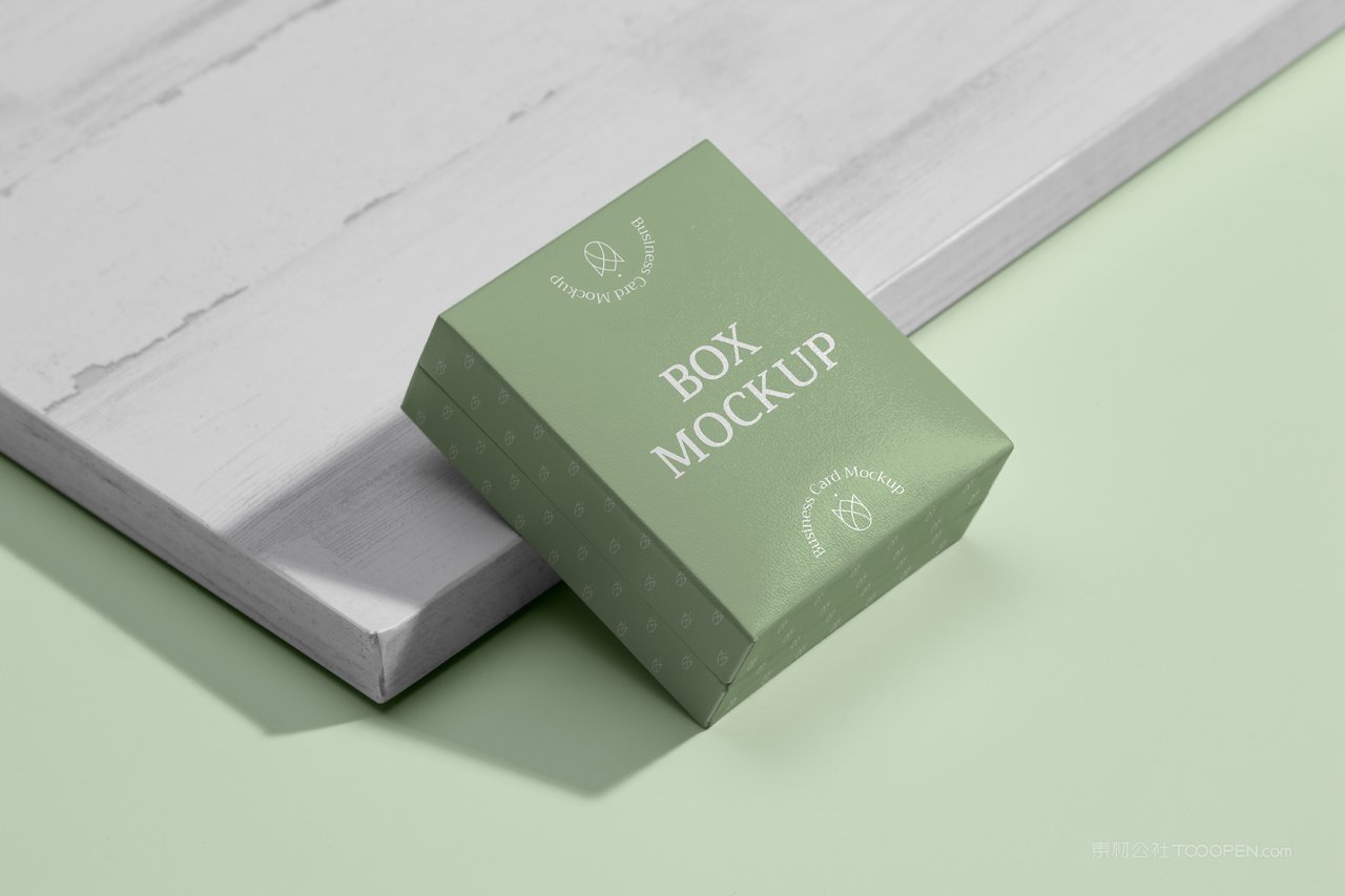 清新绿高级光影精品纸盒纸箱样机 (3)