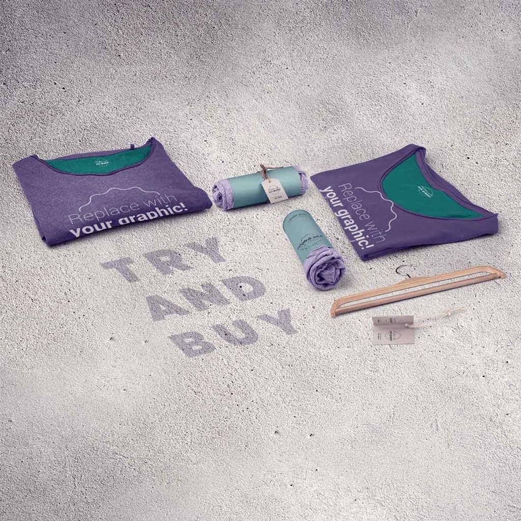 t恤包装吊牌样机模板