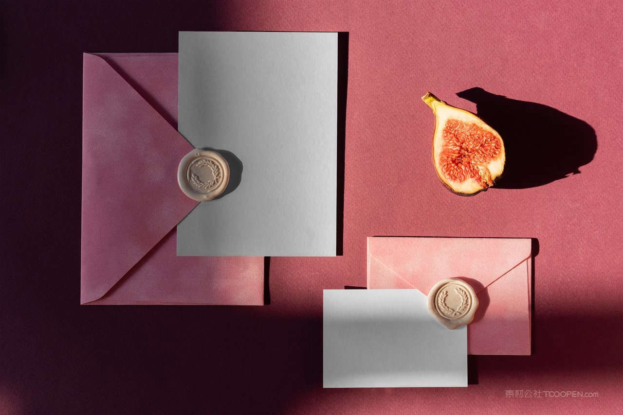 婚礼邀请函请柬信封卡片场景样机 (13)