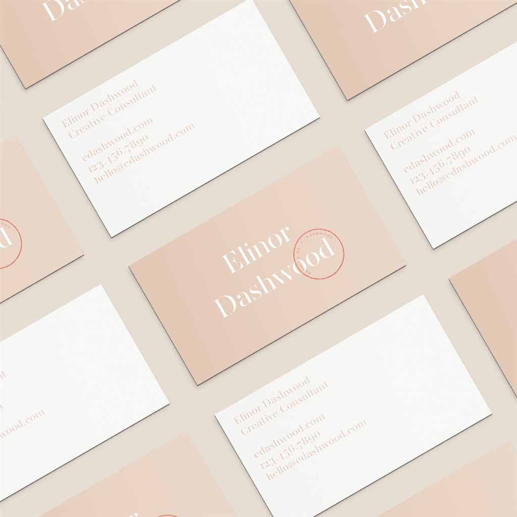 美容会所名片样机模板