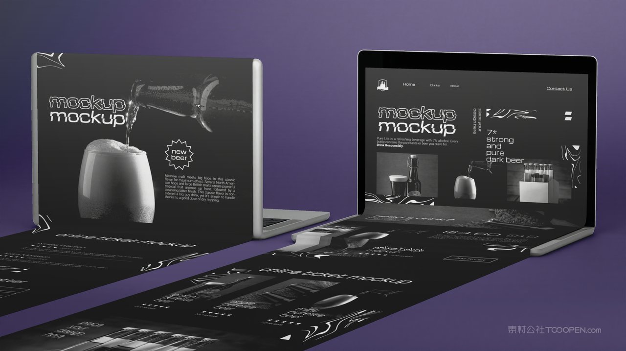 【2273期】pc端ui长界面网页电脑展示样机 (7)