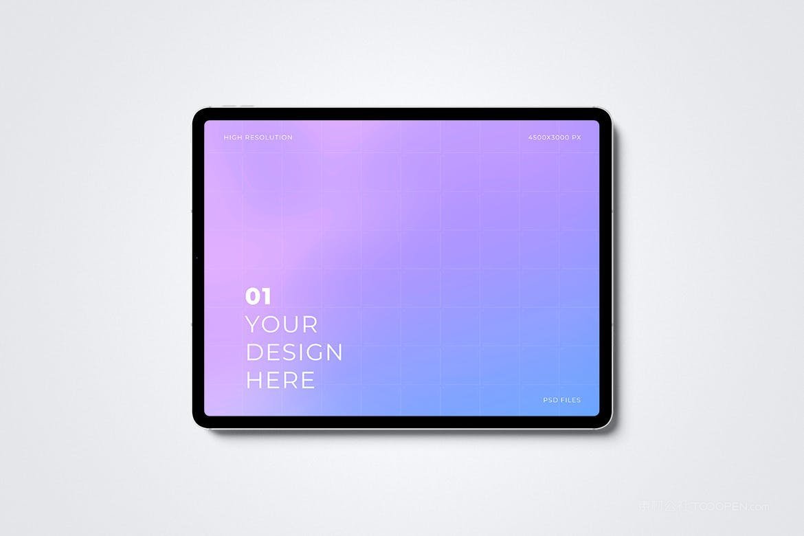 横向平板电脑屏幕样机