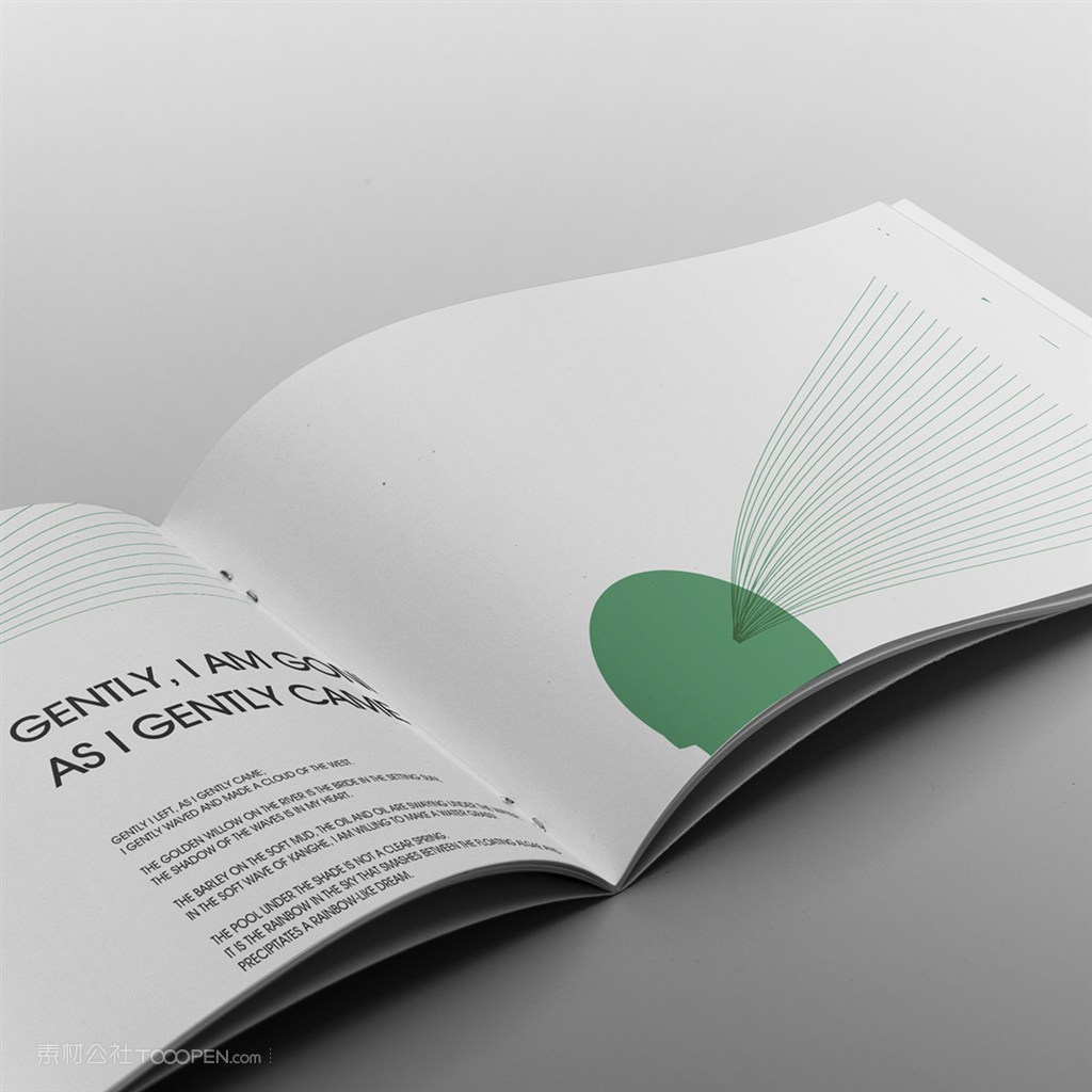 展开空白画册样机