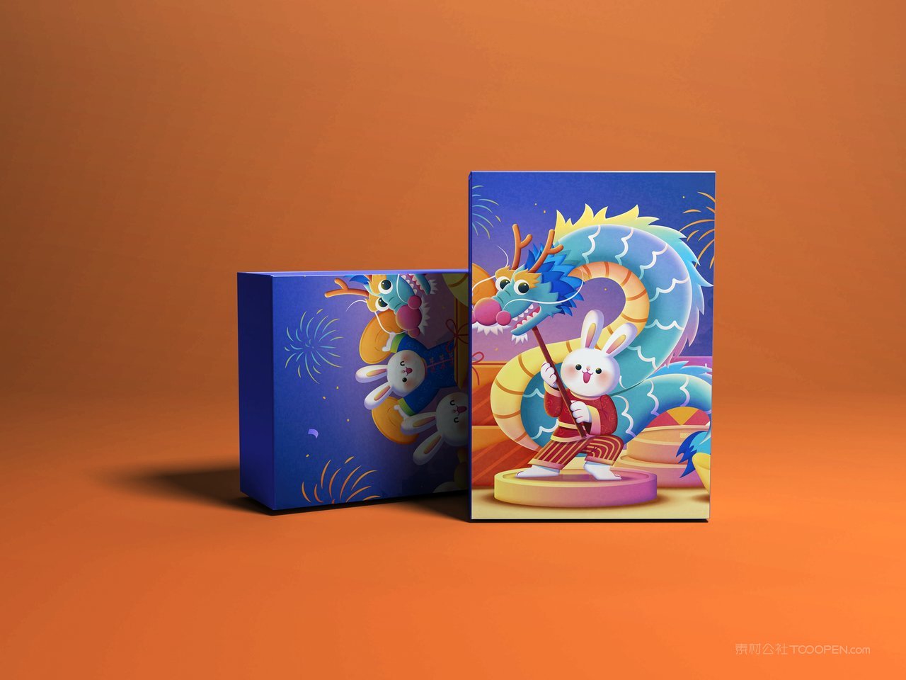 2023兔年新年礼盒礼物包装文创品牌样机 (2)