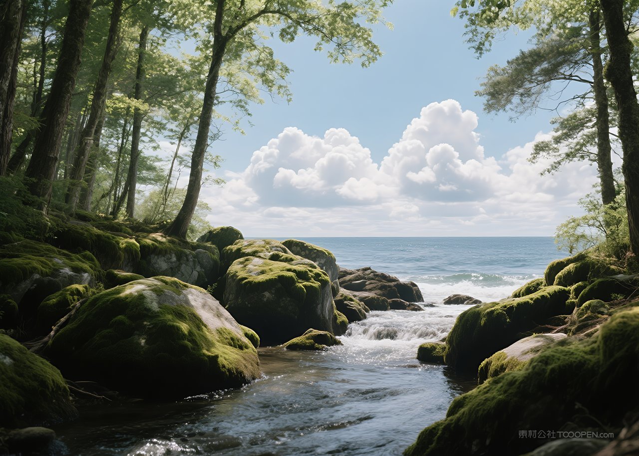 自然景观风景海边海滩大海唯美天空海景