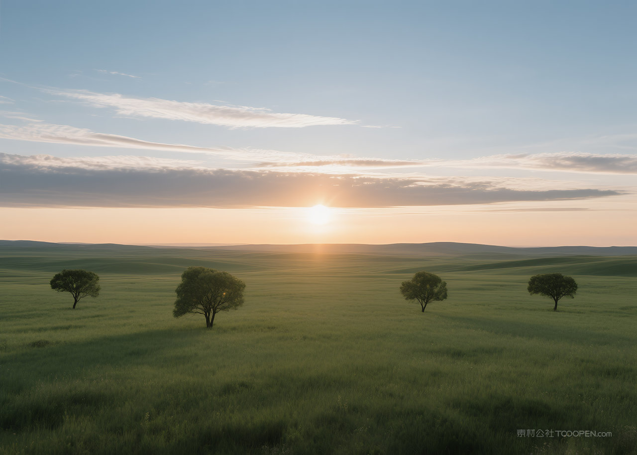 风景美丽自然唯美云层日出云彩天空