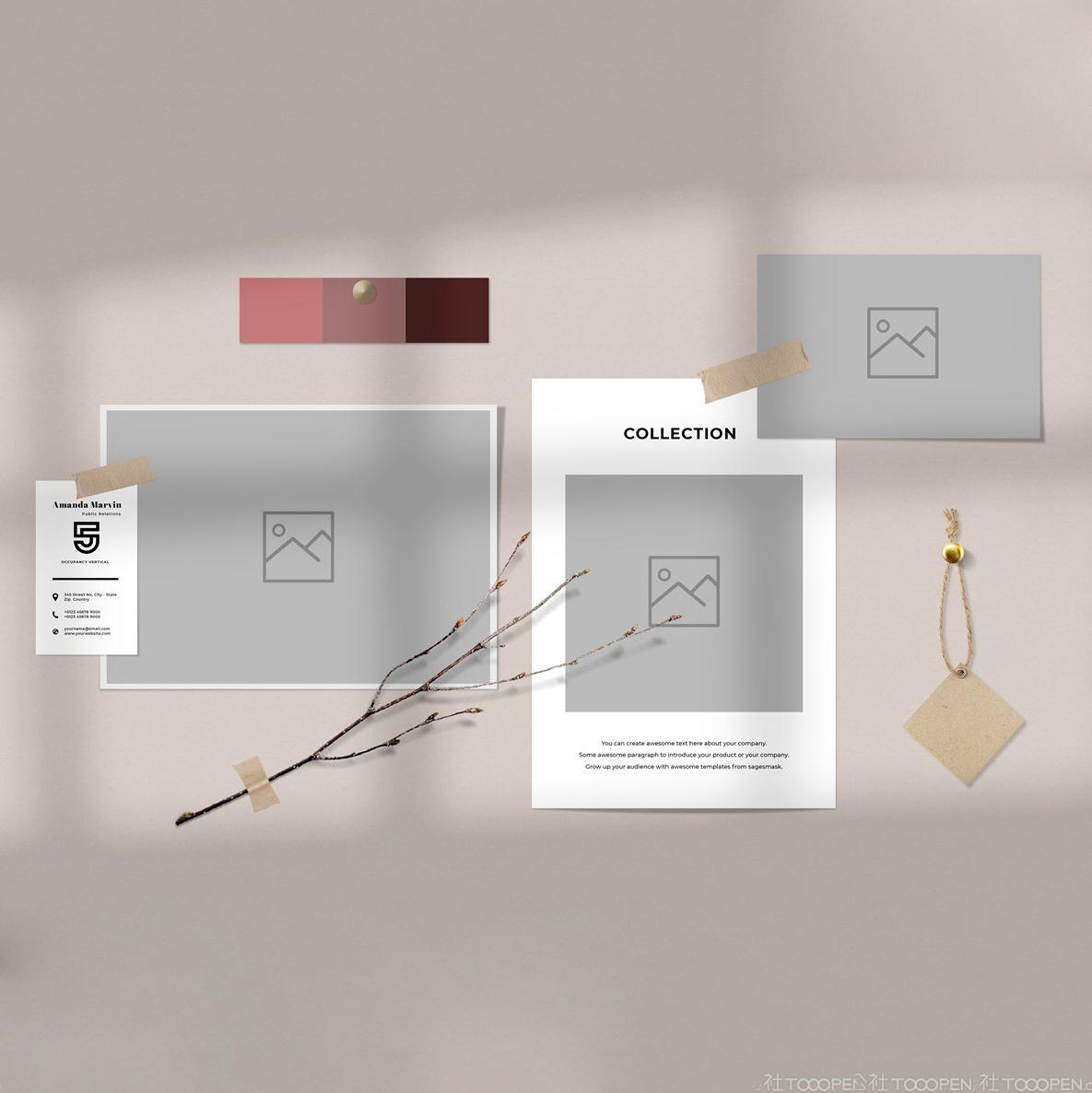 简约优雅的海报样机