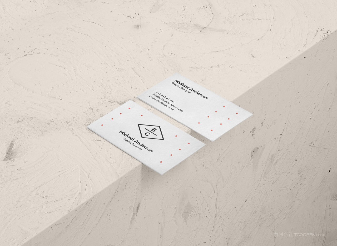 企业公司VIS名片样机效果图卡片设计展示商务办公用品