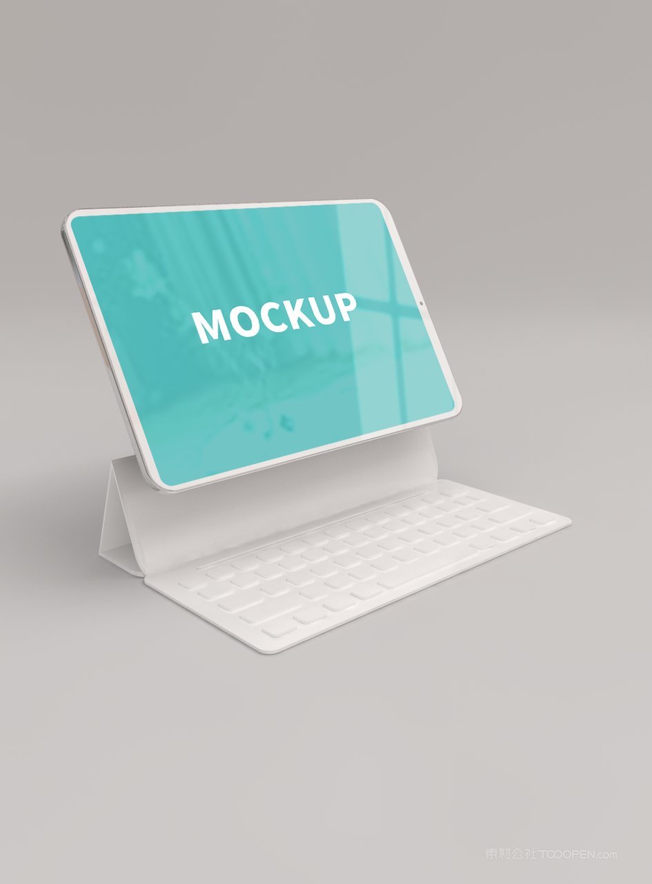 清新绿电脑笔记本显示屏桌面ui样机  (6)