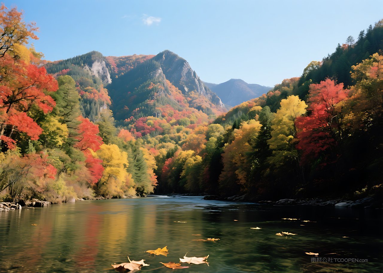 风景天空唯美景观山水河流山峰自然高清