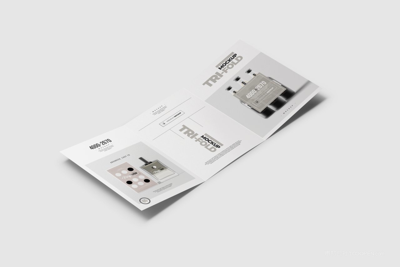 简洁商务风三折页企业ps样机 (3)