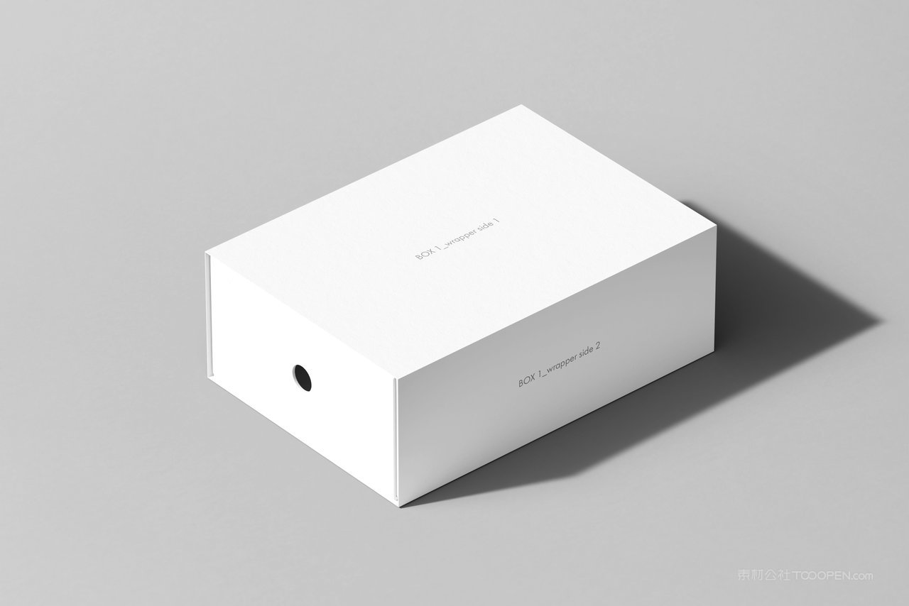 【2141期】长方形抽拉式抽屉鞋盒纸盒包装盒设计ps样机素材展示效果图 (4)