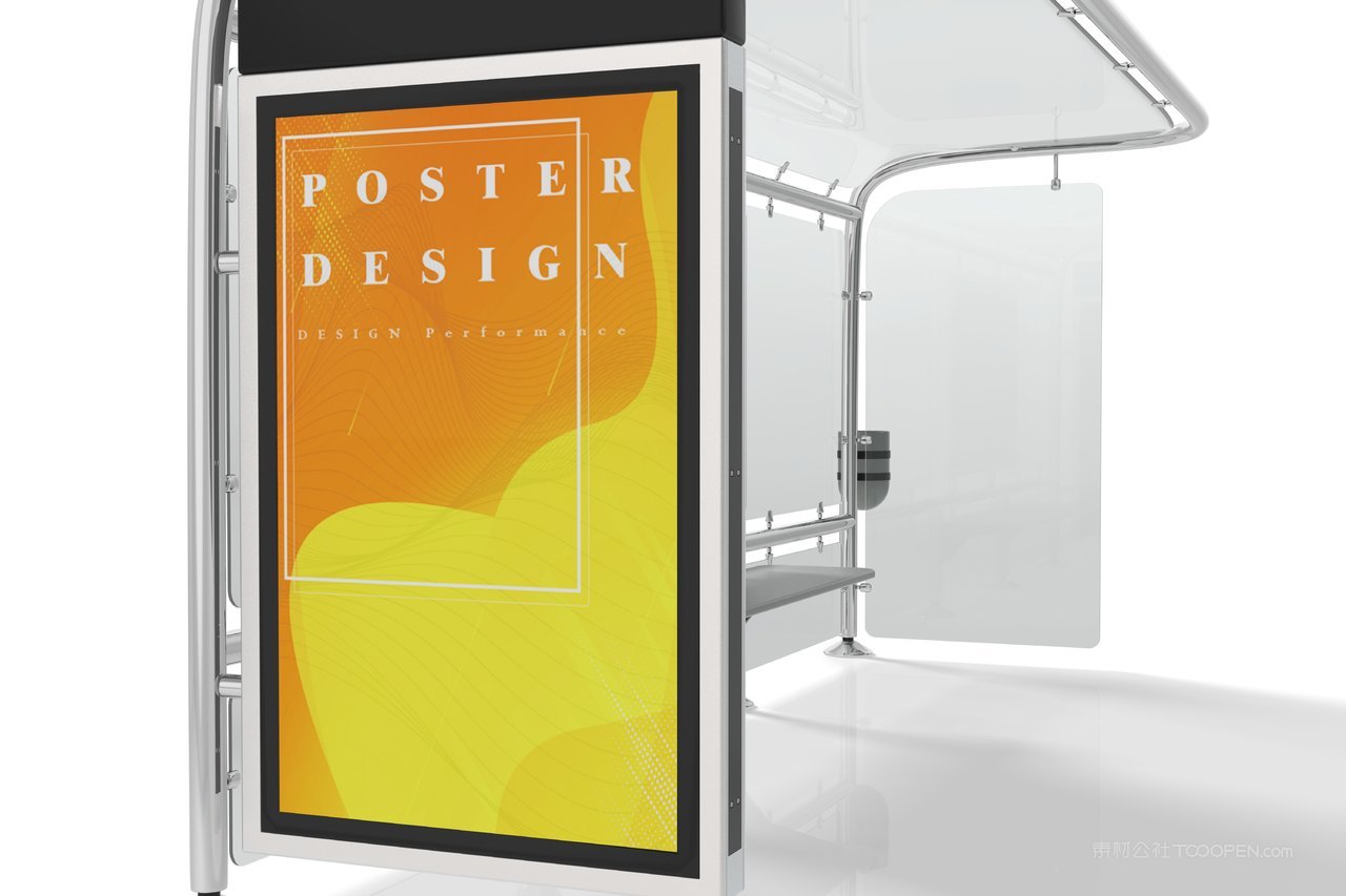户外公交车站海报场景样机 (5)