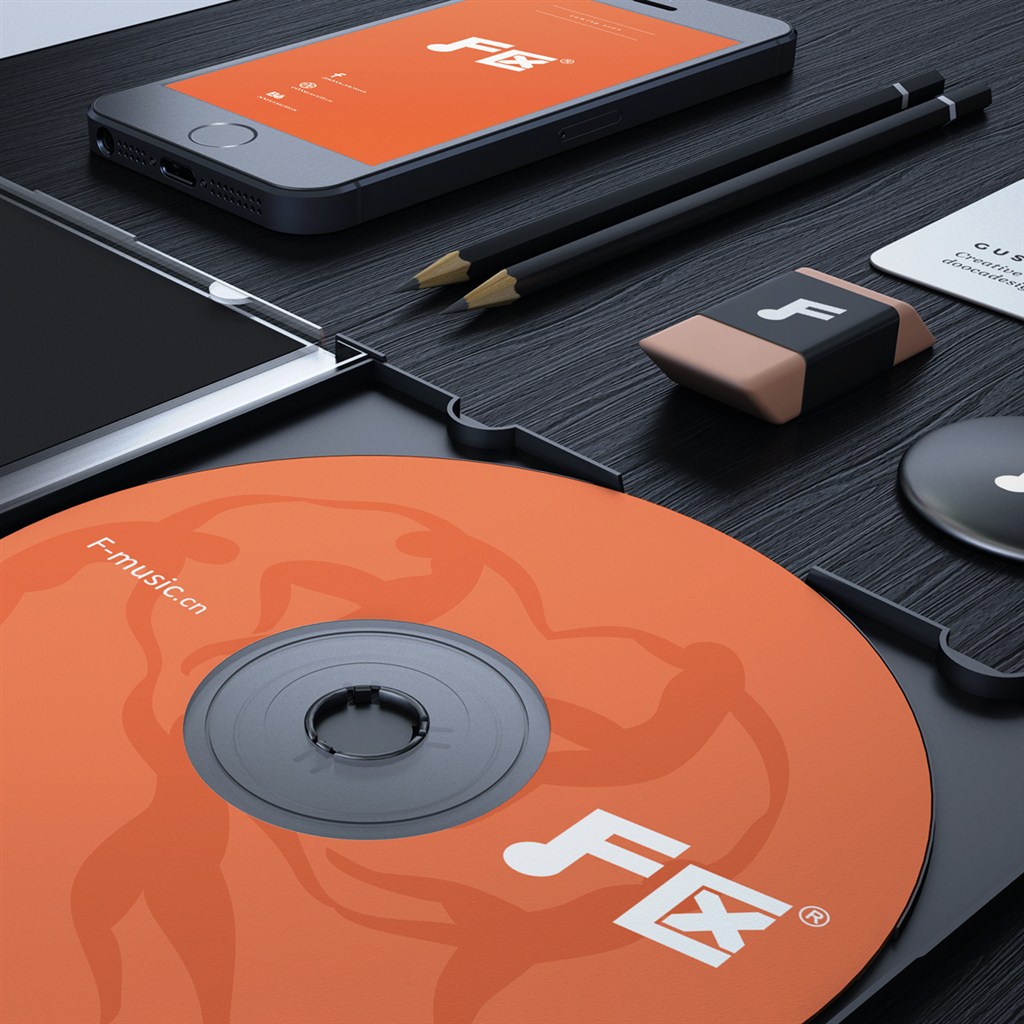 红色调高档VI设计模板样机