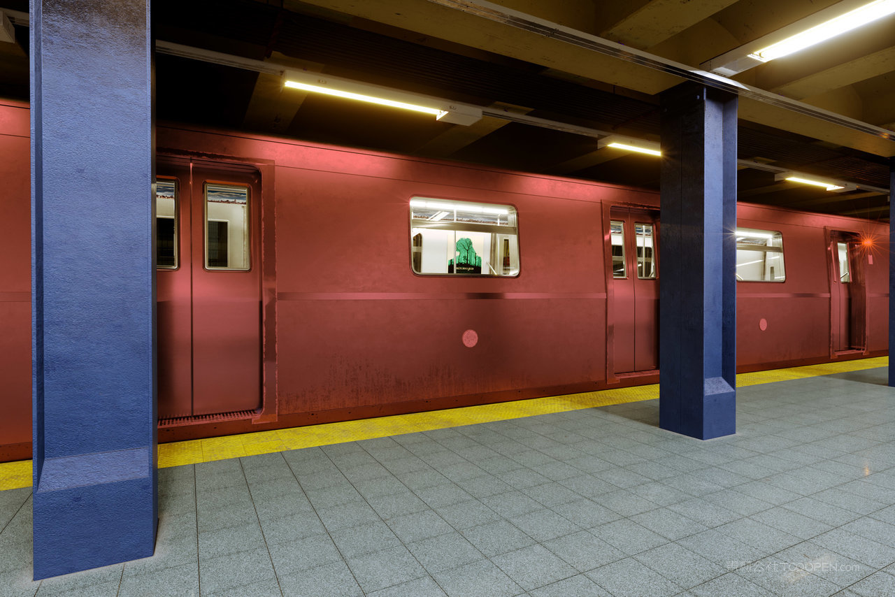 地铁站灯箱广告样机