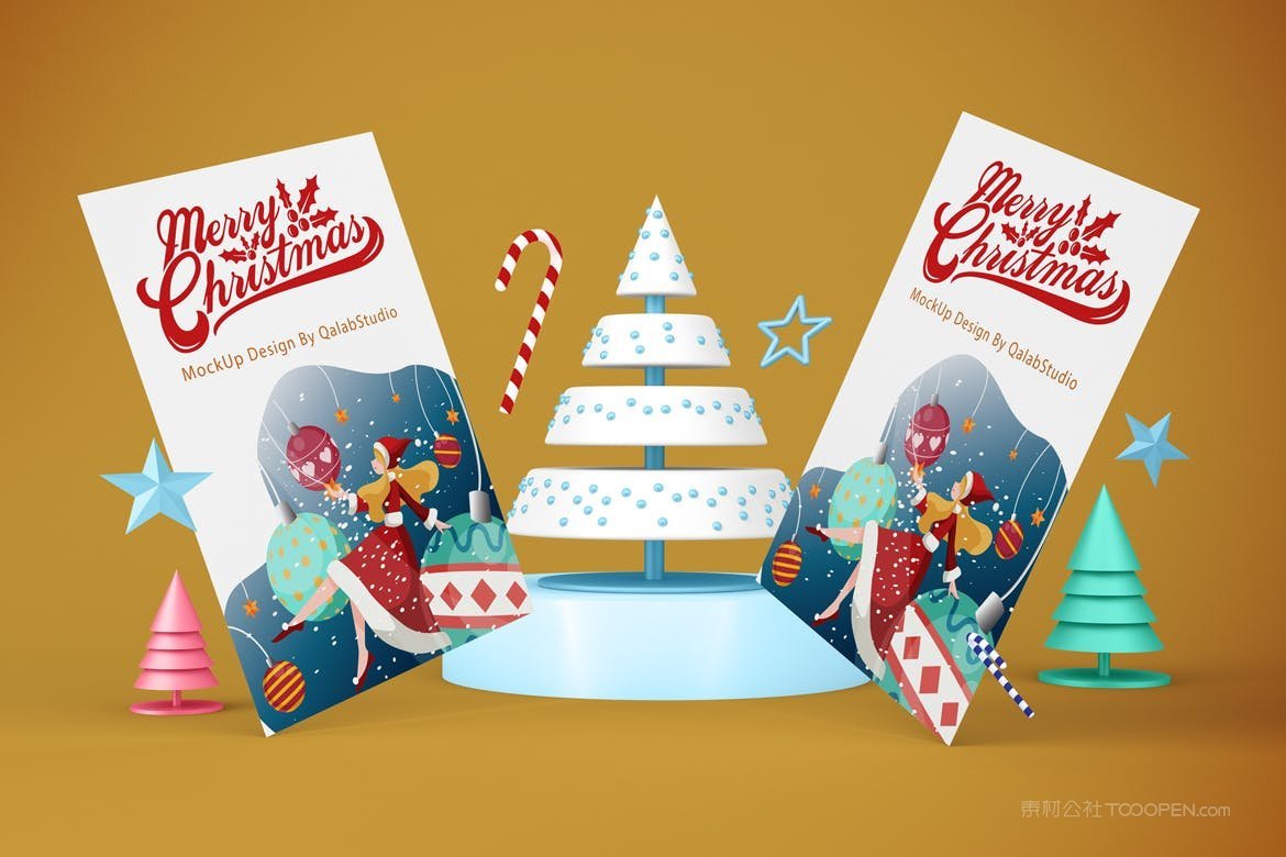 圣诞节海报样机
