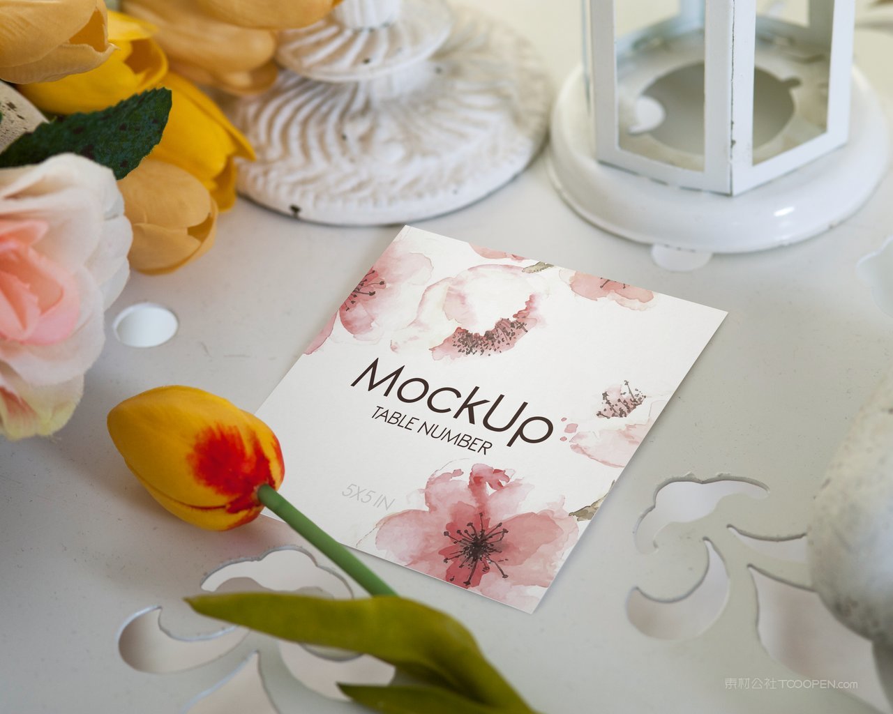 邀请函请贴折页场景样机 (15)