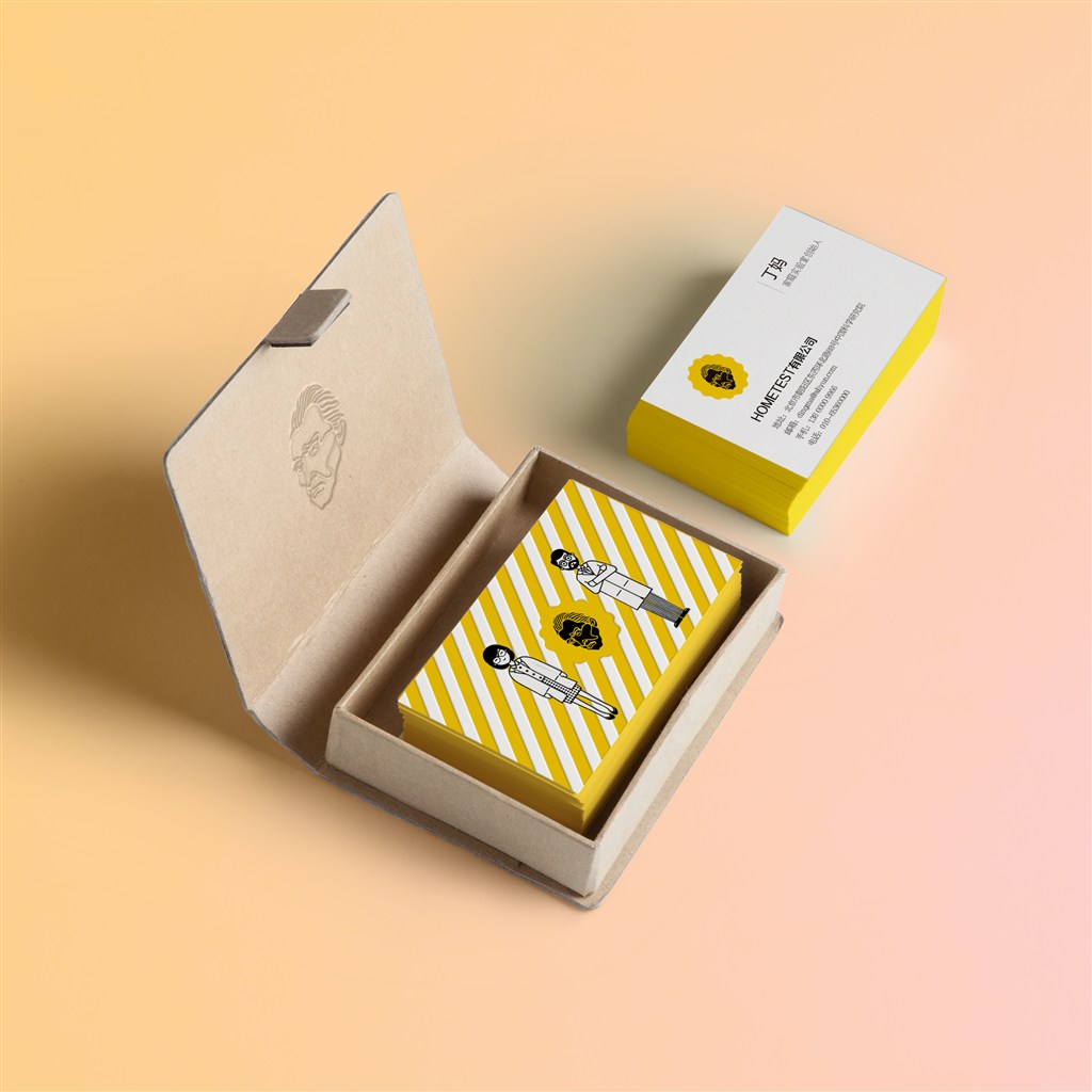 盒装撞色童趣名片样机